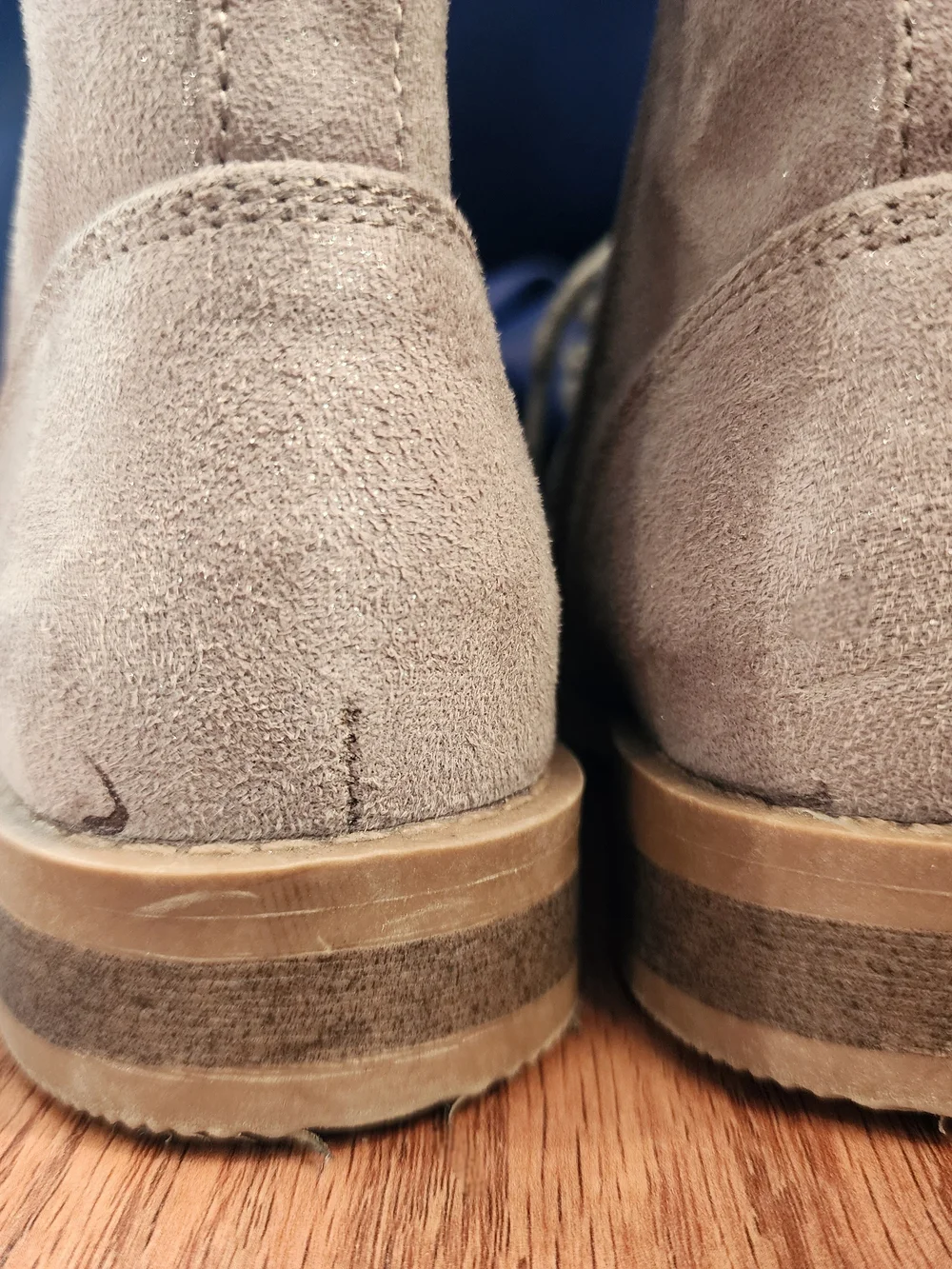 Kids Grey/greige Suede Lace-Up Conbat Boots - Comfortable Everyday Style
